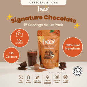 Heal Signature Chocolate Whey Protein Shake Dairy Based Powder (585g - 15 Servings) - HALAL