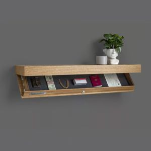 WEEGUBENG Wooden Magicflap Designer Shelf Secret Compartment Multi-function Wall Shelves Creative Wall-mounted Concealed Floating Shelf Home Decor