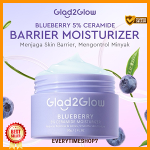 Glad2Glow 5% Blueberry Moisturizer 5x Ceramide Skin Barrier Repair 30g - G2G