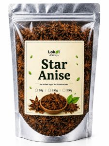 Lokal Pantry Star Anise | Premium Whole Spice | Natural Cooking Ingredient for Soups Broths Stews Curries Sauces Marinades Rice Braised Dishes Tea Baking Homemade Spice Blends & Everyday Culinary Use