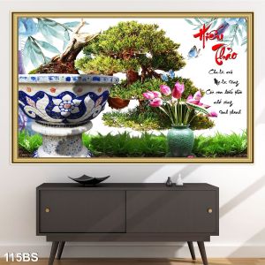 Tranh gạch cây bon sai 3d