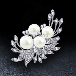 [COD] WEICHENG Fashion Temperament Phoenix Tail Flower Pearl Brooches For Women Clothing Coat Accessries Gifts