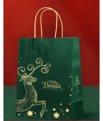 Christmas Paper Bag Gift Bag Set of 10
