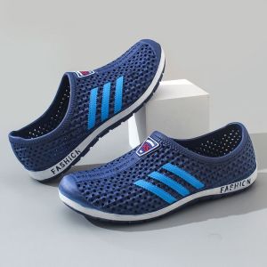 Men Baotou Beach Refreshing Non-slip Sandals | Outdoor Wear Casual Breathable Lazy Shoes | Mesh Surface Convenient Sandals | Plastic Shoes | Limited Time Season Sale