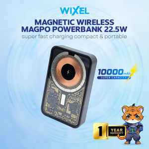 WIXEL Powerbank MagPo 10000mAh 22.5W 3A Wireless MagSafe Magnetic Fast Charging Quick Charge PD Magnet Power Bank 20W Mag Safe Power Delivery Type C Tipe C
