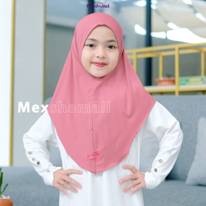 Shamira - Kerudung Anak Jersey Premium Non Pet Haura Jilbab Instan Non Pet Model Pinguin  3-9 Tahun