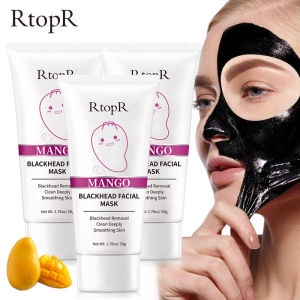 RtopR 3PCS Mango Blackhead Remover Acne Treatment Nose Oil-control Mud Pore Strip Whitening Cream Peel off Facial Mask Nose Peel Skin Care