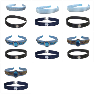 Cinderalla Headband and Choker Neckwear Cosplay Costume Accessory for Children Girl Various Occasion Dressingup Supply