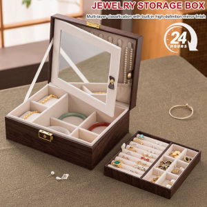 2 Tier Jewelry Box Jewelry Case with Mirror Large Storage Capacity Jewelry Box  Jewelry Storage Organizer Gift for Loved Ones