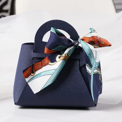 Floral Paper Gift Bags Flowers Party Bags with Handles Chinoiserie Flowers Paper Gift Bags For Wedding