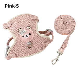 Pet Puppy Chest Vest Back with Leash Adjustable Cat Dog Harness with Leash Pet Harness Set
