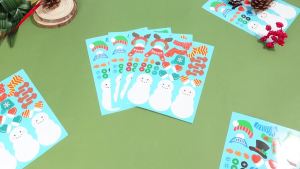 Frienda 24 Pcs Snowman Stickers Crafts for Kids Make a Snowman Stickers Christmas Winter Holiday Craft Games for Xmas Holiday Party Game Classroom Activities Supplies