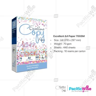 A4 Paper/Indah Kiat Paper/IK Yellow/A4 Kertas 70gsm/Copier Paper (450s/Ream)-1Carton x 10Reams