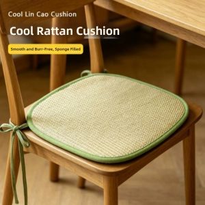 JOKTT Thoáng khí Đệm ghế hình móng ngựa Làm thủ công Chống mài mòn Đệm ghế dệt Di động Chống trơn trượt Đệm ghế ăn Văn phòng
