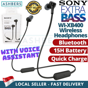 Sony Extra Bass WI-XB400 Wireless In-ear Bluetooth Headphones Earphones 15hr battery life Hands-Free Calling and Clear Sound!