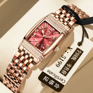 POEDAGAR watch for women original waterproof korean style square diamond shell surface stainless steel watch