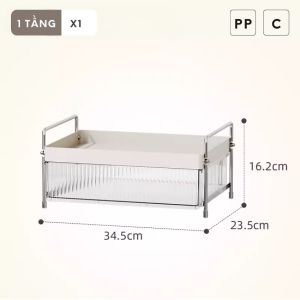 Khay kệ úp cốc để chén và đựng ly FEEKA 2 tầng để bàn kệ khay đựng ly và để chén úp cốc tháo rời