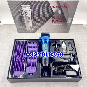 Madeshow Tông đơ cắt tóc M5F cao cấp - Máy cắt tóc chuyên nghiệp với lưỡi titanium sắc bén & pin 3200mAh 45h liên tục