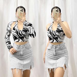 RhemzFashion Thalia 2 in 1 Top and Longsleeve For Women | XS to Medium