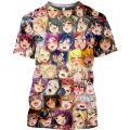 Ahegao T-shirt Anime 3D Print Men Women Streetwear Hentai Pattern O-Neck Hip Hop T Shirt Haruku Casual Tops Sexy Girl Clothing. 