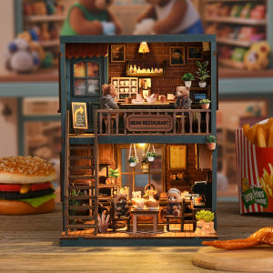 DIY 3D Wooden Puzzle Bear Restaurant Learning by Doing Self Assembly Educational Craft AW02-004
