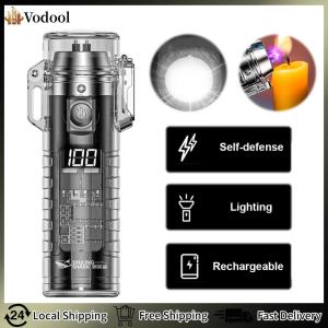 【Vodool】Portable Flashlight with Power Display 3-Modes Mini Camping Torch Small Powerful Handheld Flash Light for Hiking Camping