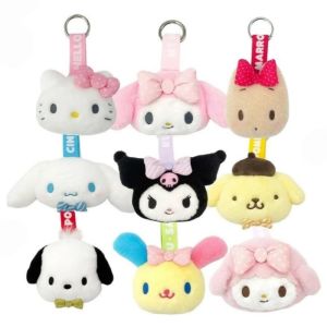 Kawaii Sanrio Búp bê sang trọng Móc khóa Đầu to Marroncream Mờ Túi quyến rũ Chấm bi Nơ Piano Cừu Giai điệu Mặt dây chuyền Pompompurin Quà tặng2026