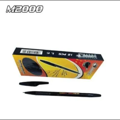 M2000 MX 200N ND HITAM Pen L / Pulpen 0.9mm Hitam 1 BOX / 12 Pcs