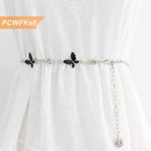 【PCWFKef】 Hợp Thời Trang Bướm Trang Trí Kim Loại Chuỗi Vành Đai Có Thể Điều Chỉnh Thanh Lịch Mỏng Cơ Thể Eo Chuỗi Ăn Mặc Áo Len Mặt Dây Chuyền Trang Trí Vành Đai Quà Tặng