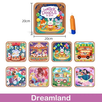 NIKO Magic Water Drawing Book For Kids With Pen Early Educational Busy Book Coloring Book Kids Painting Toys