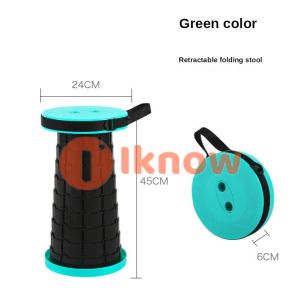 I know Outdoor wild fishing portable Retractable folding travel stool Portable Camping Stool Telescopic plastic folding chair