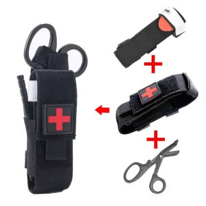 Tactical Tourniquet Set Rotary Medical Emergency Strap with Tactical Scissors Essential for Outdoor Survival