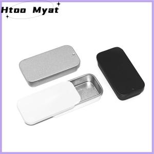 tantuoye Metal Rectangular Empty Mini Tin Box Tinplate Push Candy Cases Storage Box