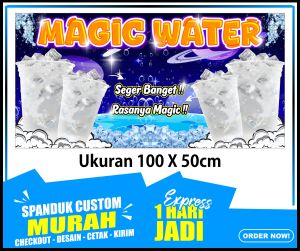 Banner Magic Water Spanduk Magic Water ukuran 100x50 cm COD / Banner Magic Water Spanduk Magic Water ukuran 100x50 cm COD