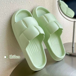 รองเท้าแตะใส่ได้ทั้งในบ้านและนอกบ้าน พื้นกันลื่น กันน้ำ รองเท้าแตะลำลอง รองเท้าแตะผู้หญิง เรียบง่าย