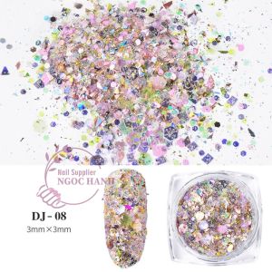 Nhũ kim tuyến 12 màu sequin kim sa lấp lánh trang trí móng đắp ẩn gel phong cách Hàn Nhật - PN001