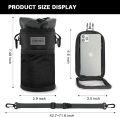 Rupertyle Bike Handlebar Water Bottle Holder, Fits Cups Diameter Less Than 3.6in/9cm, No-Screw Installation, Mesh Pockets, Insulated, with Adjustable Fasteners, Shoulder Strap and Phone Storage Bag. 