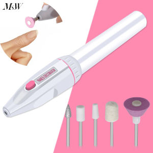 MS.W Portable Electric Nail Drill Machine (with adapter) Nail Grinder for Nails Low Noise Gel Polish Remover Tool