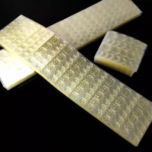 LEM GEL DOUBLE TAPE TEBAL WARNA KUNING 1 STRIP ISI 12 PCS UNTUK KUKU PALSU / FAKE NAIL / KUKU PALSU / NAIL ART / LEM KUKU / FAKE NAILS / NAIL GLUE