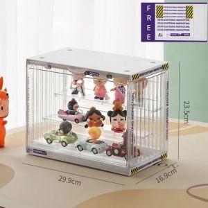 Acrylic Display Cabinet Case for Toy Doll Figure Desktop Organizer Storage Box Dustproof Box