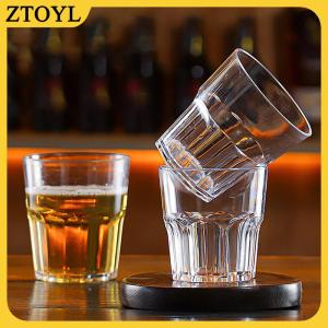 ZTOYL Cốc uống whisky bằng acrylic không vỡ cốc bia trong suốt cốc nhựa dùng cho cà phê sữa bữa sáng ly đựng rượu mạnh dụng cụ uống nước cốc đựng nước trái cây trà