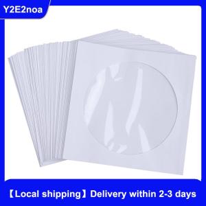 【Local shipping】 Envelopes Storage Clear Window Case Flap White Folded Paper Bag 10 50PCS 12.5CM CD DVD Disc Paper Sleeves