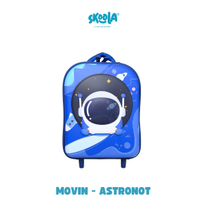 Skoola Tas Anak Trolly Sekolah PAUD TK Laki Laki Astronot - Movin