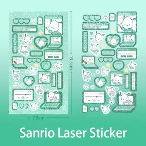 Sanrio Laser Sticker /Sticker Aesthetic Design DIY/Sticker Anti Air Botol Hp Laptop Lucu -Jett