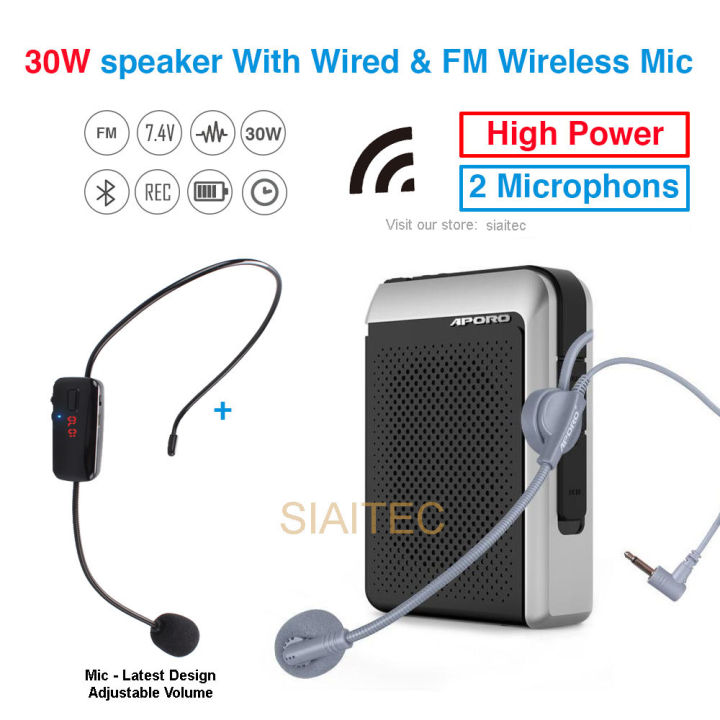 Wireless mic and sales speaker