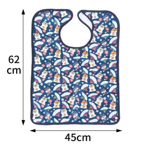 Adult Bib Apron Crumb Catcher Elderly Waterproof Bib 3D Leak-proof Portable Clothing Protector