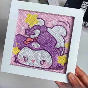 Cartoon Diamond Painting Childrens Handmade DIY Diamond Stickers Kuromi Decorative Art Gift