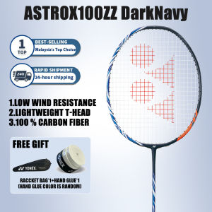 【ทีมชาติอย่างเป็นทางการ】 YONEX ASTROX 100ZZ รากแบดมินตัน DarkNavy เต็มคาร์บอน 26-30lbs ของขวัญฟรี