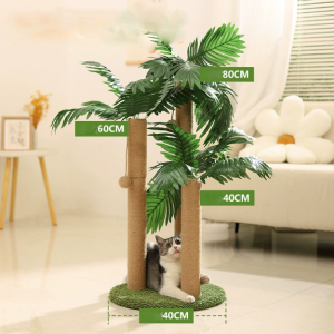 Lovinland Cat Scratching Pole Sisal Rope Cats Climbing Frame Cats Scratch Post Vertical Durable Non Shedding Pet Kittens Toys