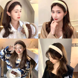 Zy Fashion Korean Style Solid Color Sponge Headband for Women Fashion Girl Wash Face Wide Edge Simple Hair Band